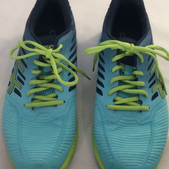 ASICS GEL FuzeX Turquoise/Navy/Neon YellowT689N Womens RUNNING SHOES SIZE 11.5 - Picture 10 of 10